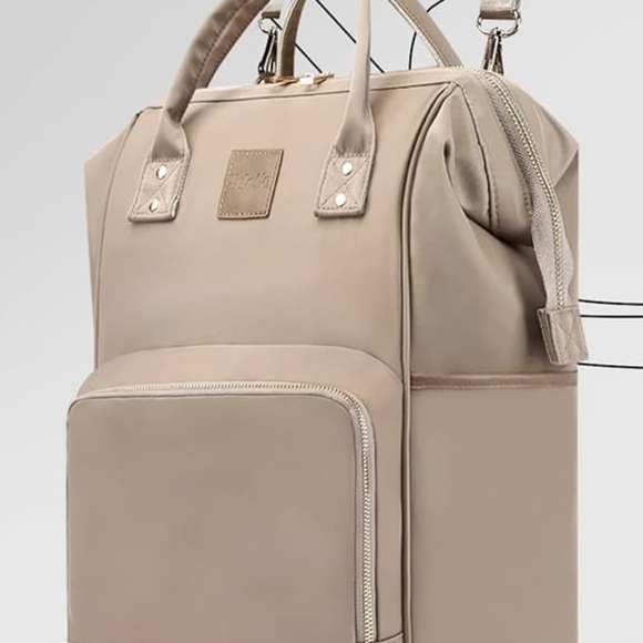 Cream Backpack or Diaper Bag - Picture 5 of 8